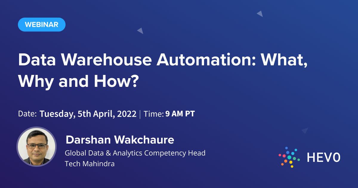 Data Warehouse Automation What Why and How organized by Hevo