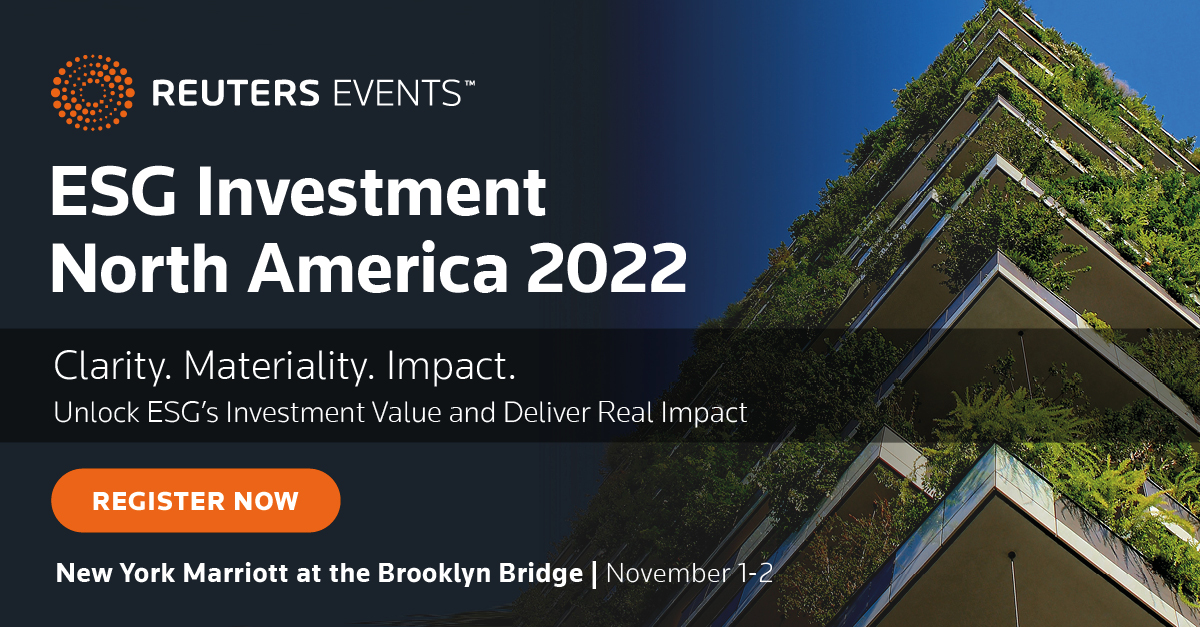 ESG Investment North America 2022 organized by Reuters Events