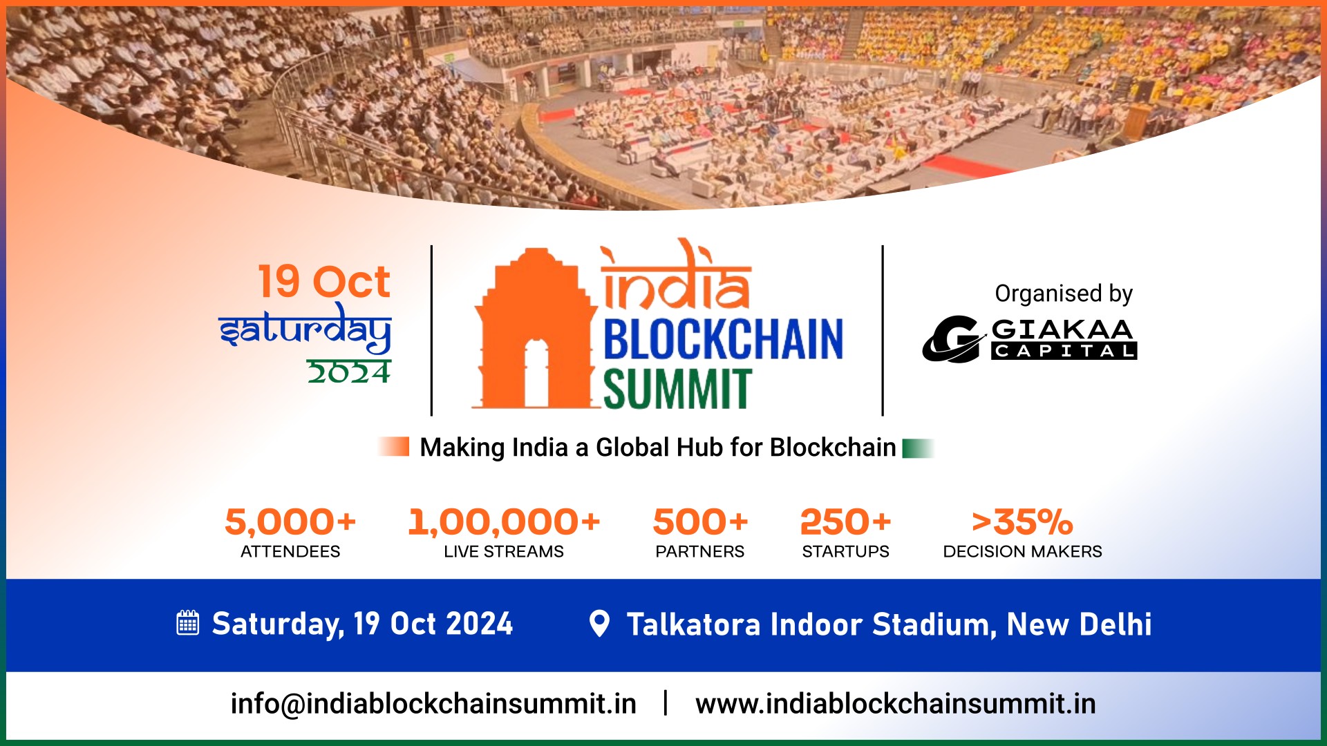 India Blockchain Summit 2024 organized by Giakaa Capital