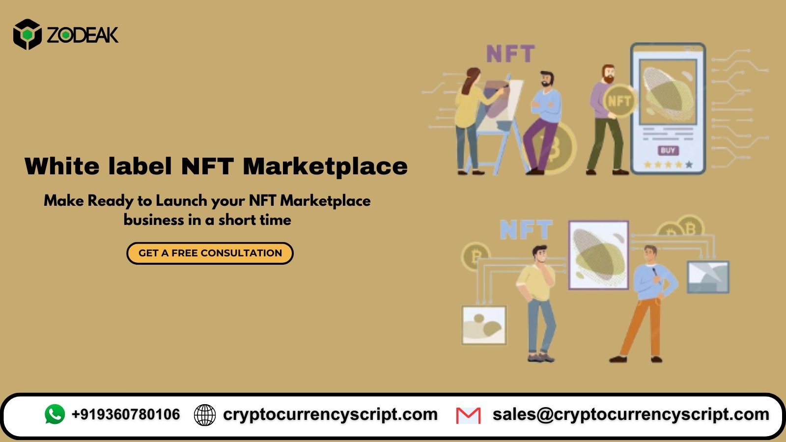 Logo of White-label NFT Marketplace - Zodeak