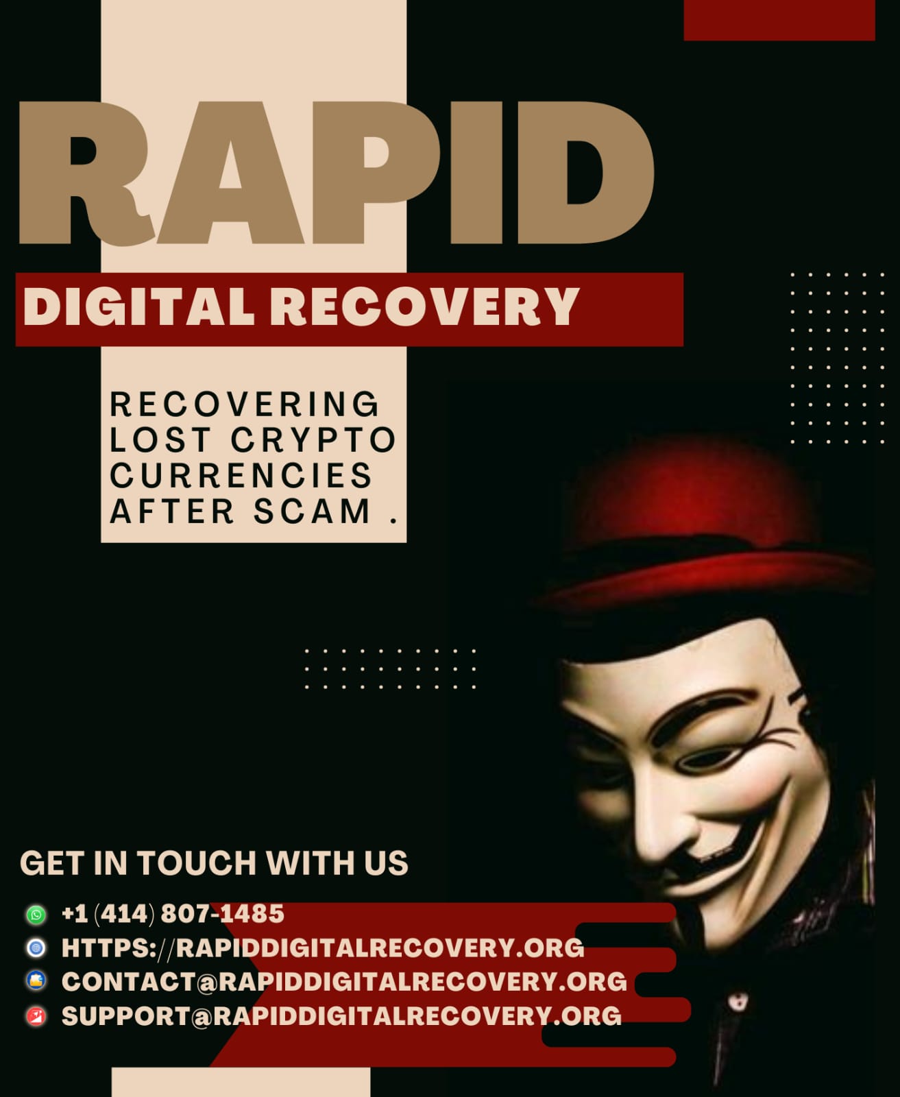 SPECIALIST TO RECOVER CRYPTO AFTER BEING SCAMMED - GO TO RAPID DIGITAL RECOVERY organized by Yuko  Lee